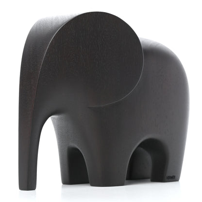 Hermes Mahogany Wood Elephant Lao Paperweight Acajou Ebenise 2 of 7