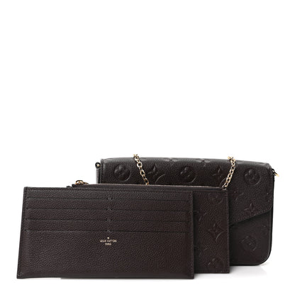 Louis Vuitton Empreinte Pochette Felicie Chain Wallet Chocolate 3 of 12
