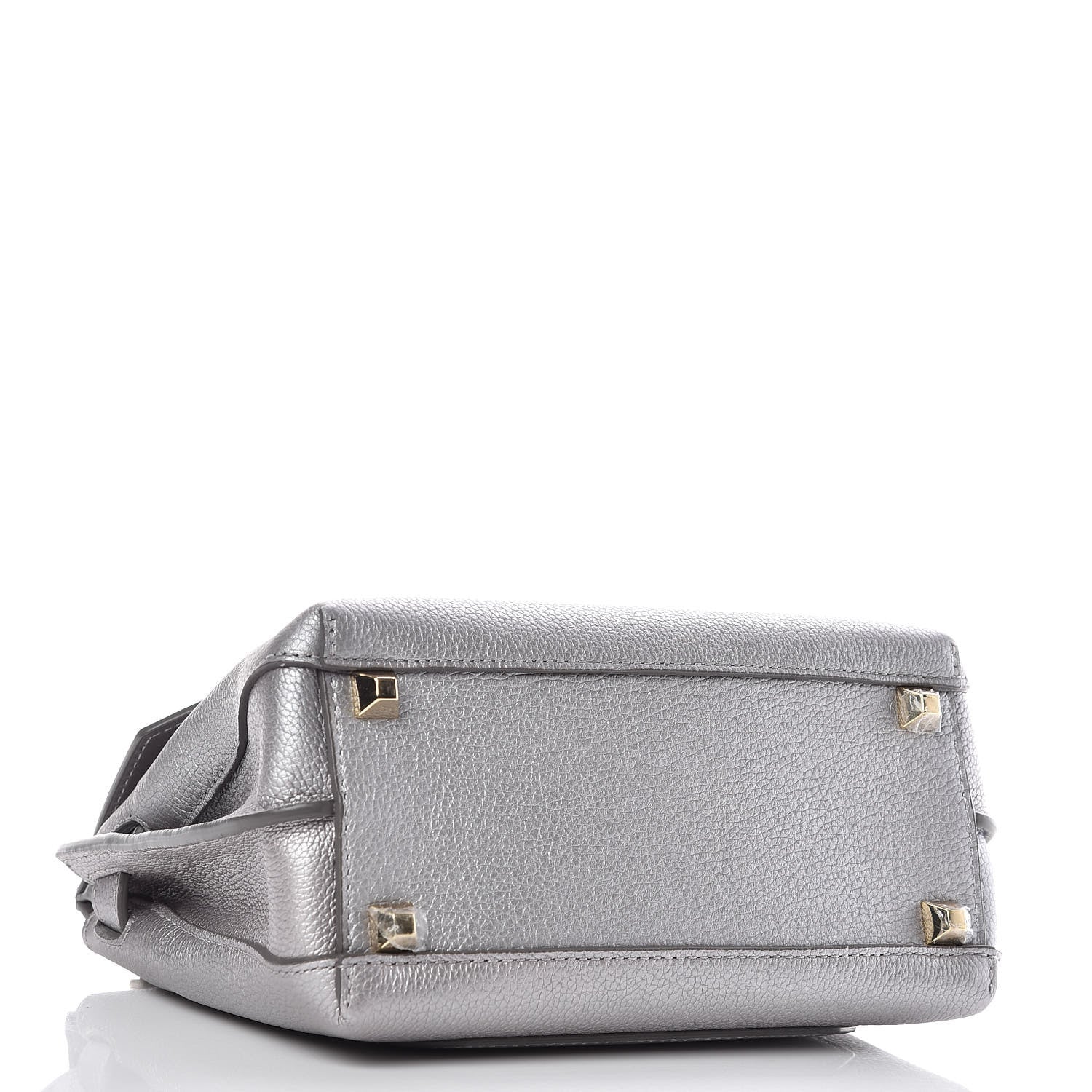 MCM Grained Calfskin Mini Milla Backpack Silver 4 of 10