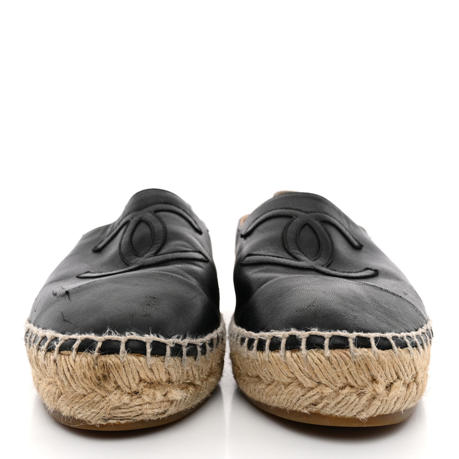 Chanel Lambskin CC Espadrilles 37 Black 1937361 – FASHIONPHILE