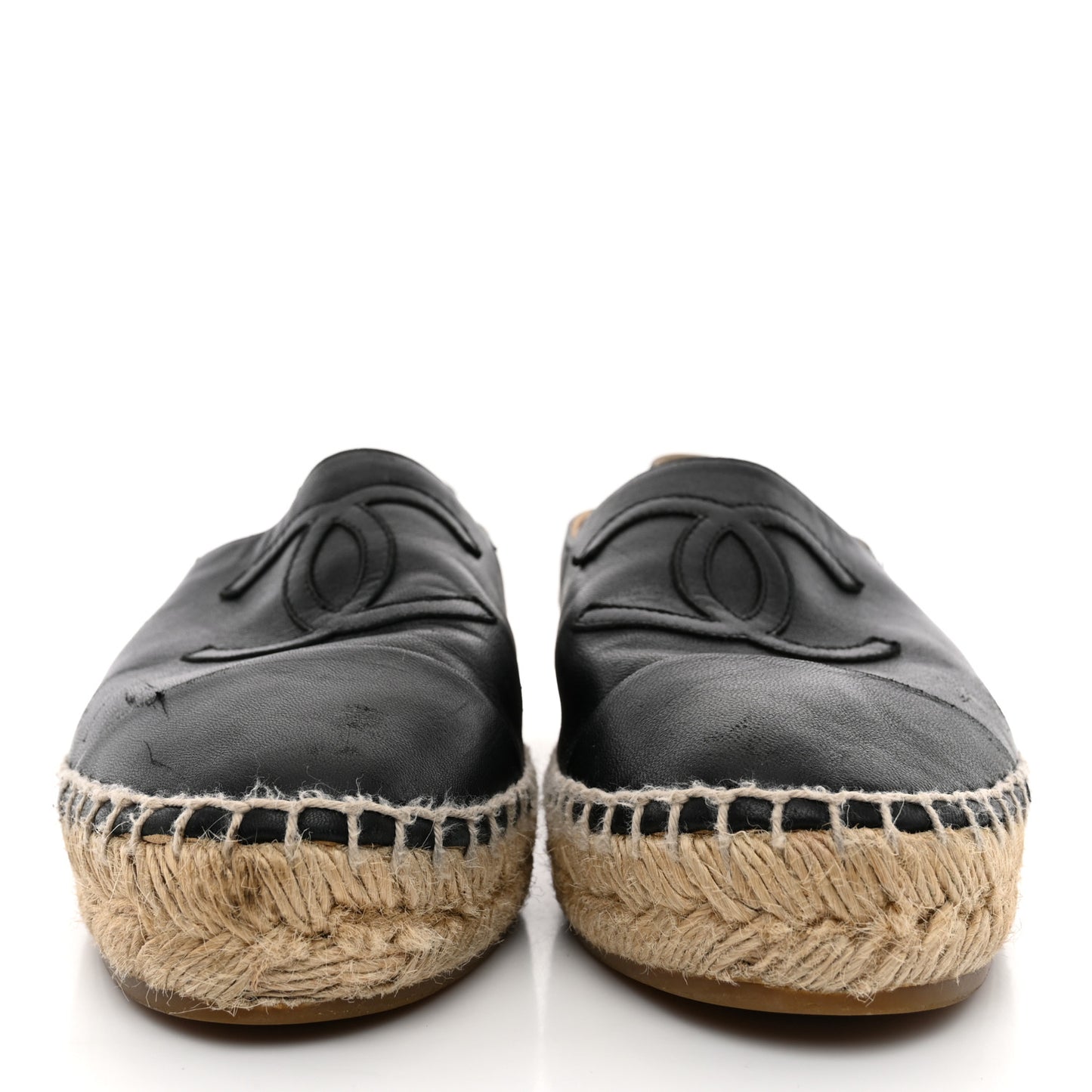 Lambskin CC Espadrilles 37 Black