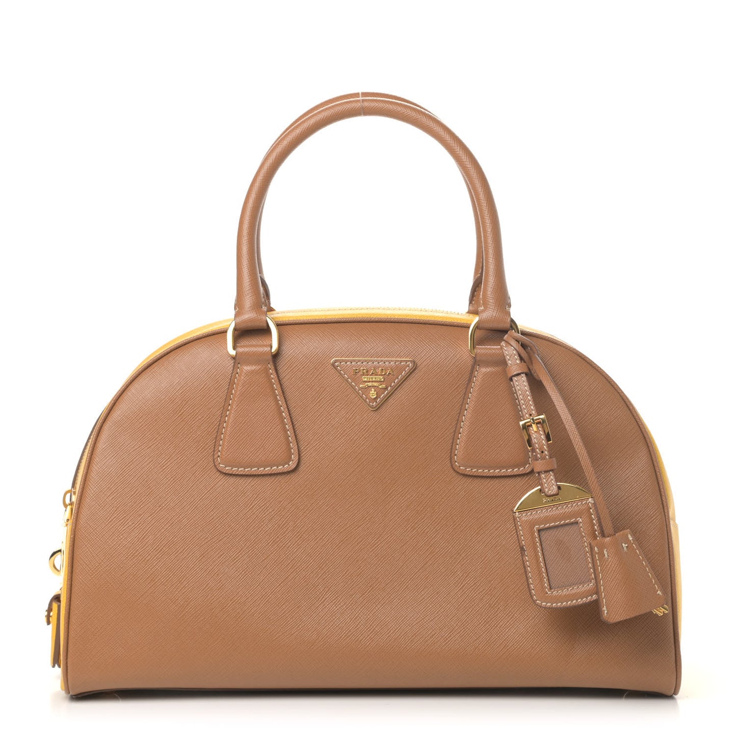 Saffiano Lux Bauletto Caramel Mimosa