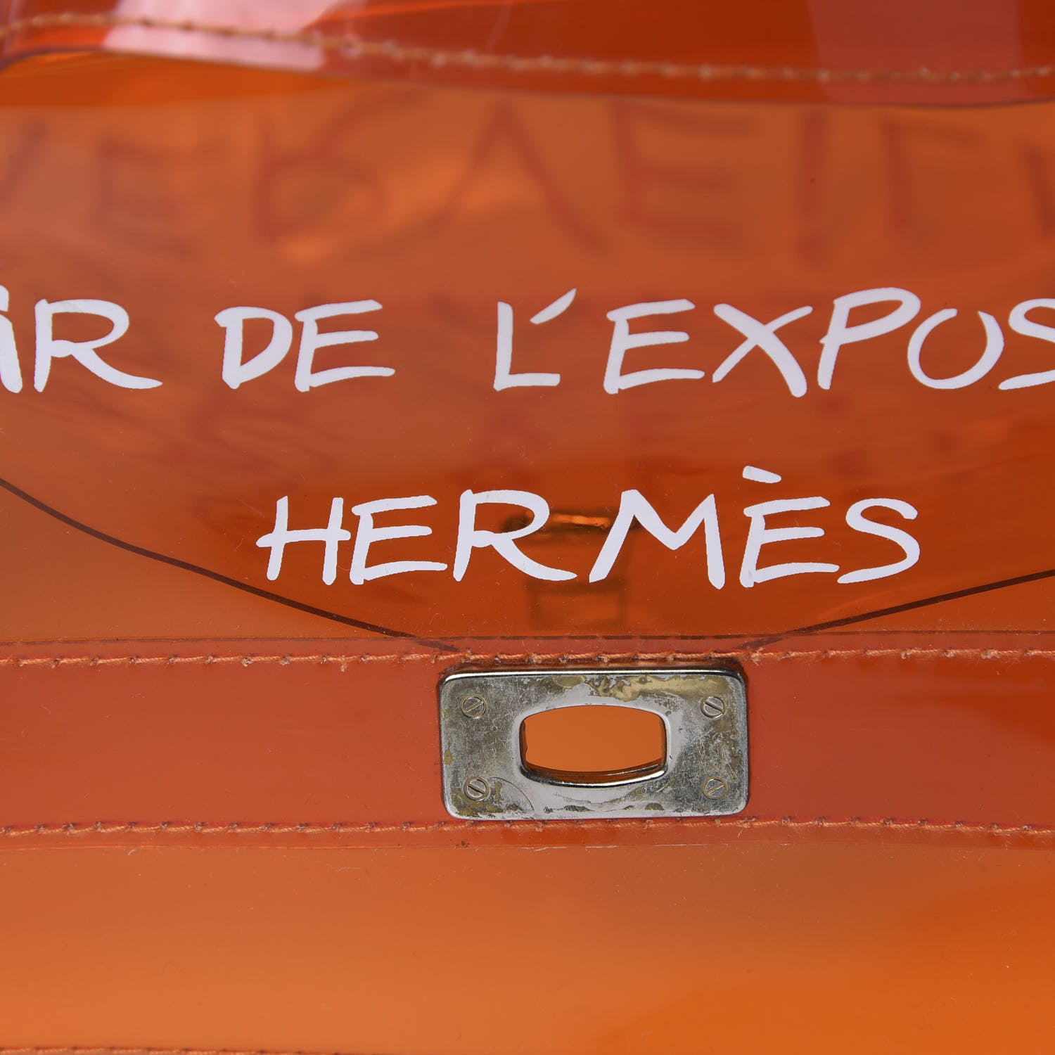 Hermes Vinyl Souvenir De L'Exposition Kelly Orange 5 of 12