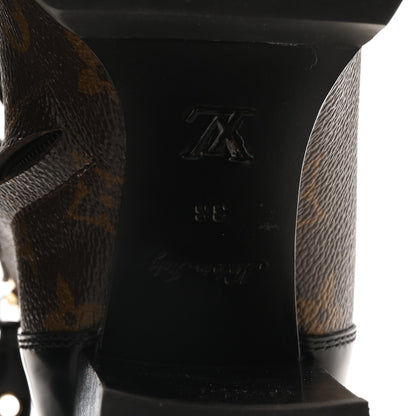 Louis Vuitton Patent Calfskin Monogram Star Trail Ankle Boots 38 Black 7 of 9