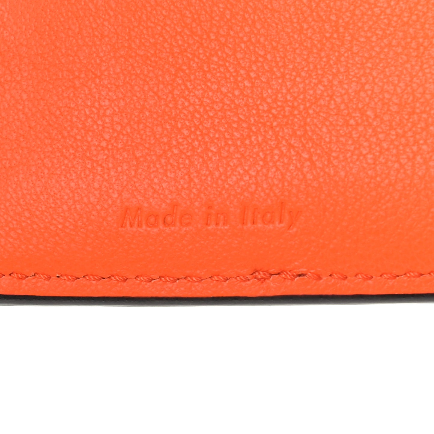 Smooth Lambskin Medium Frame Multifunction Wallet Orange Flamingo