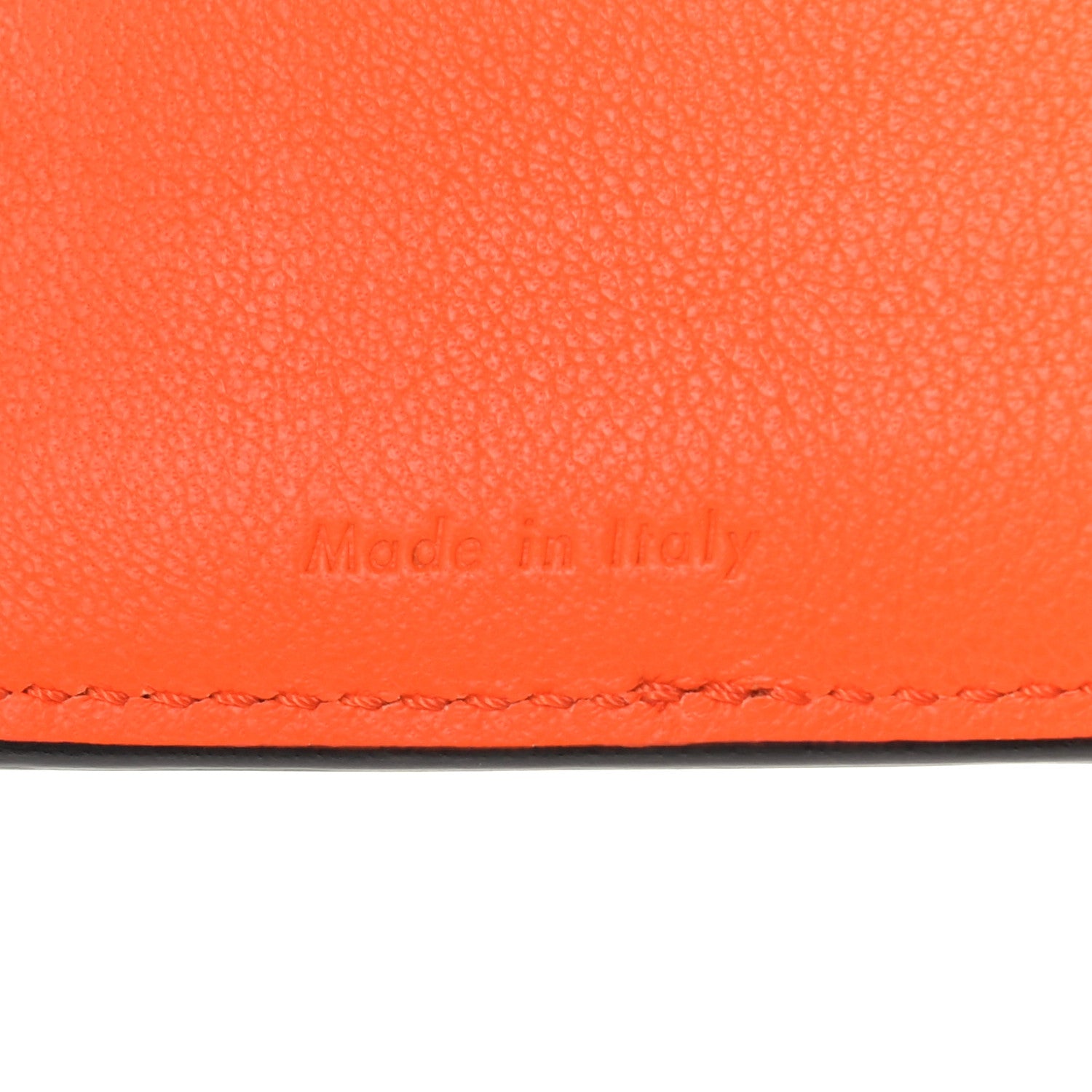 Celine Smooth Lambskin Medium Frame Multifunction Wallet Orange Flamingo 5 of 6
