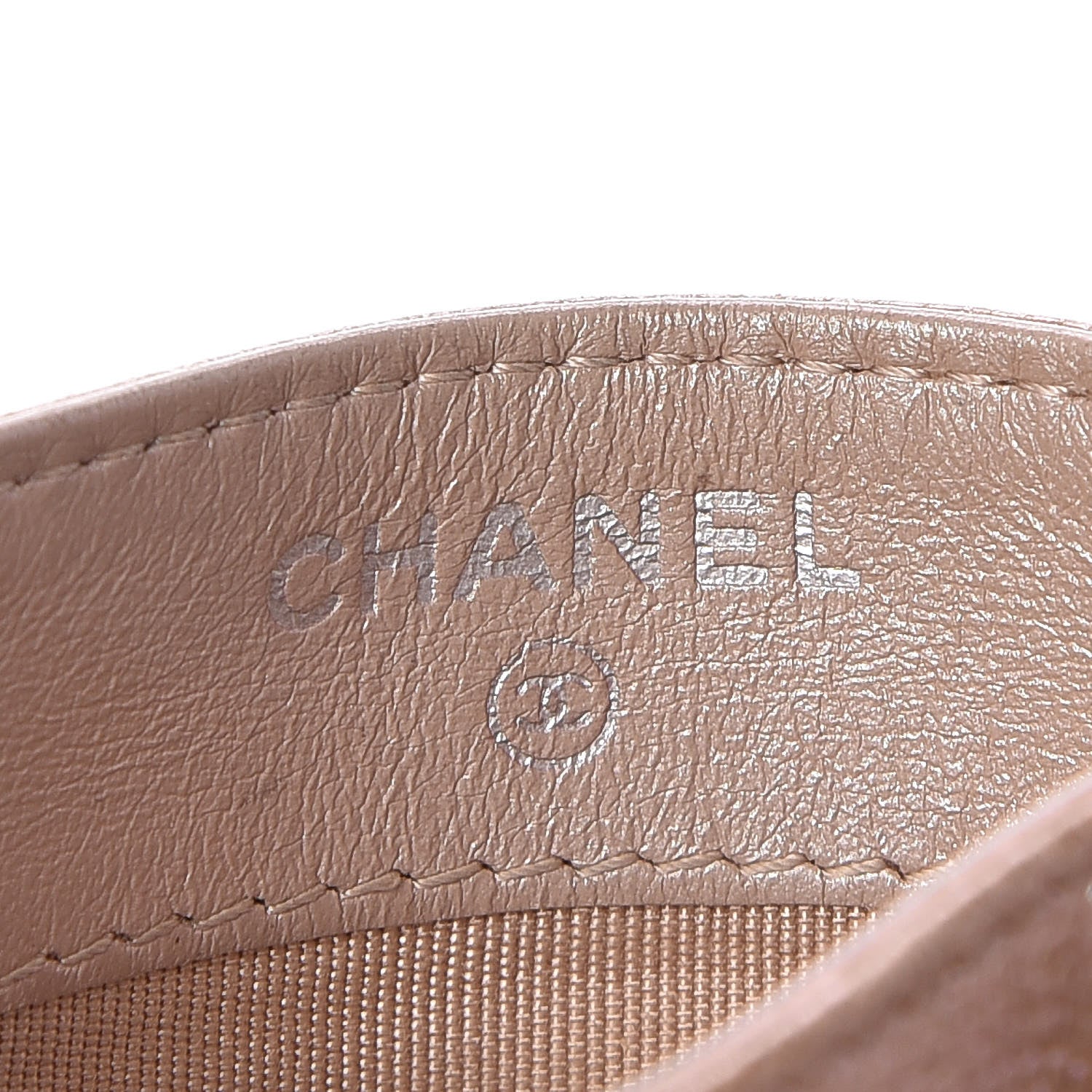 Chanel Metallic Caviar Chevron Quilted Card Holder Light Gold 6 of 9
