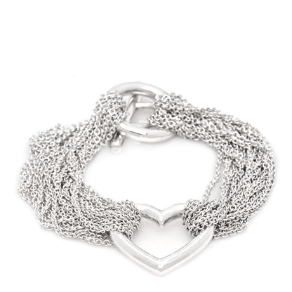 Tiffany Sterling Silver Heart Mesh Bracelet 1 of 5