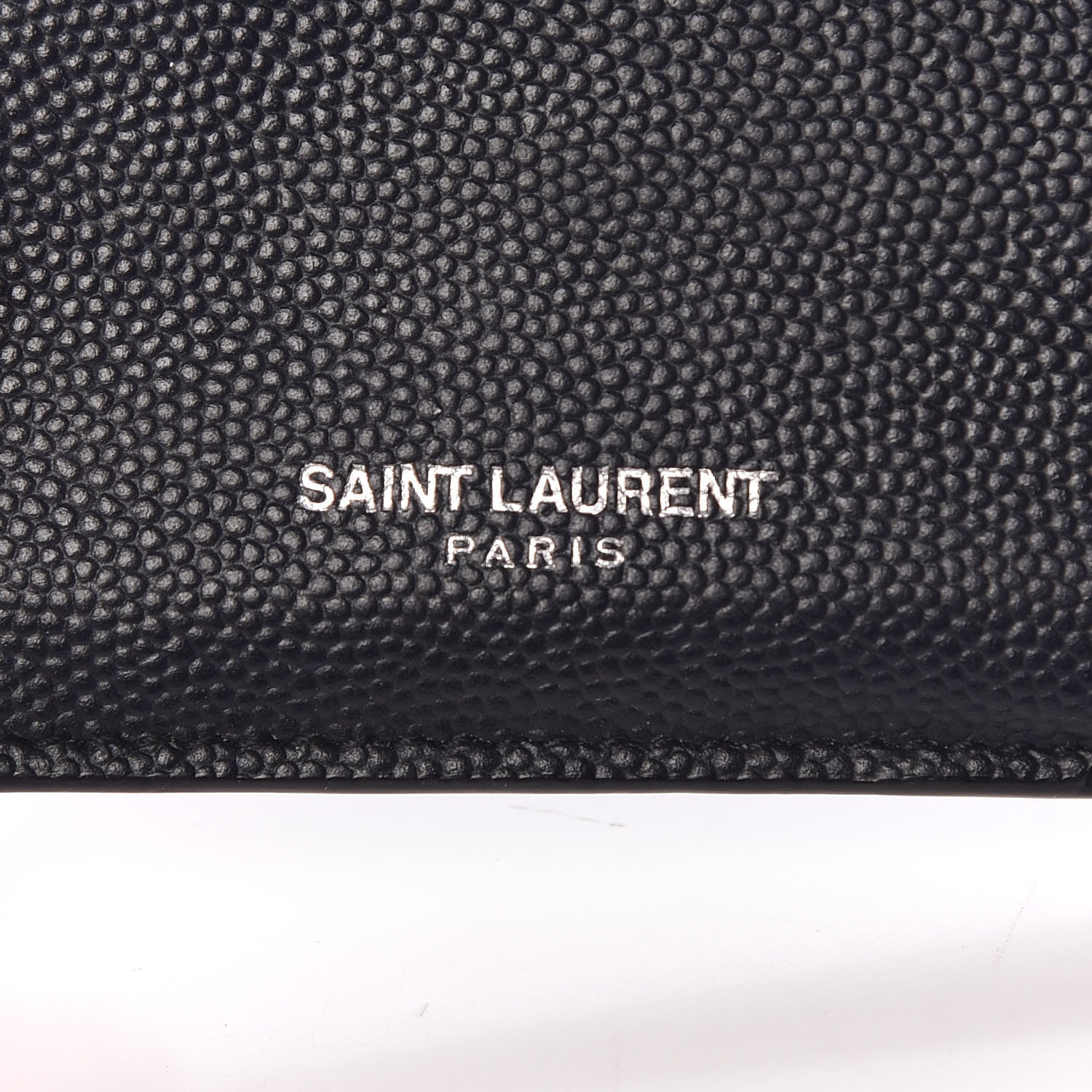 Saint Laurent Grained Calfskin 5 Fragments Zip Pouch Card Holder Deep Marine 8 of 10