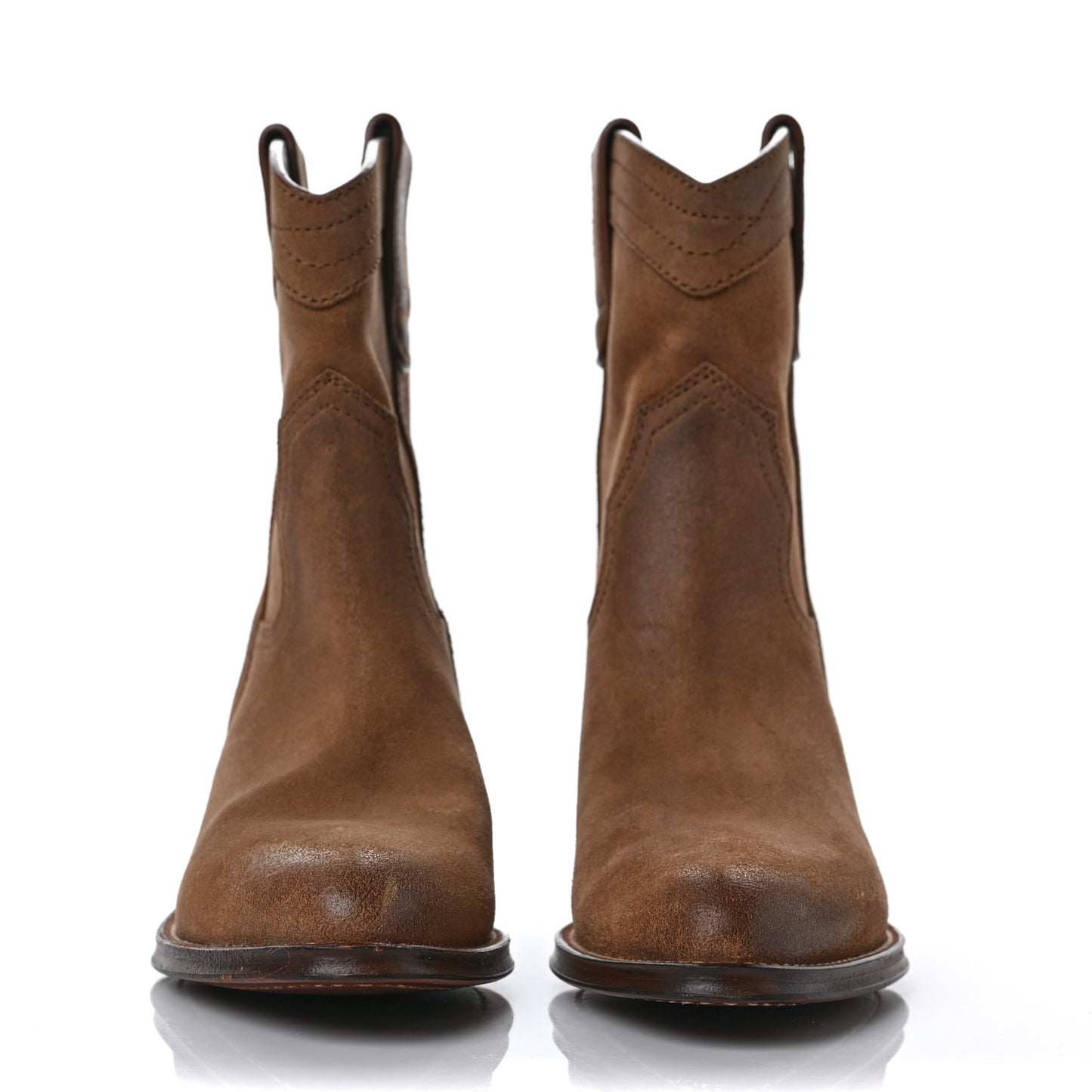 Suede Eastwood Western Boots 38 Vintage Brown