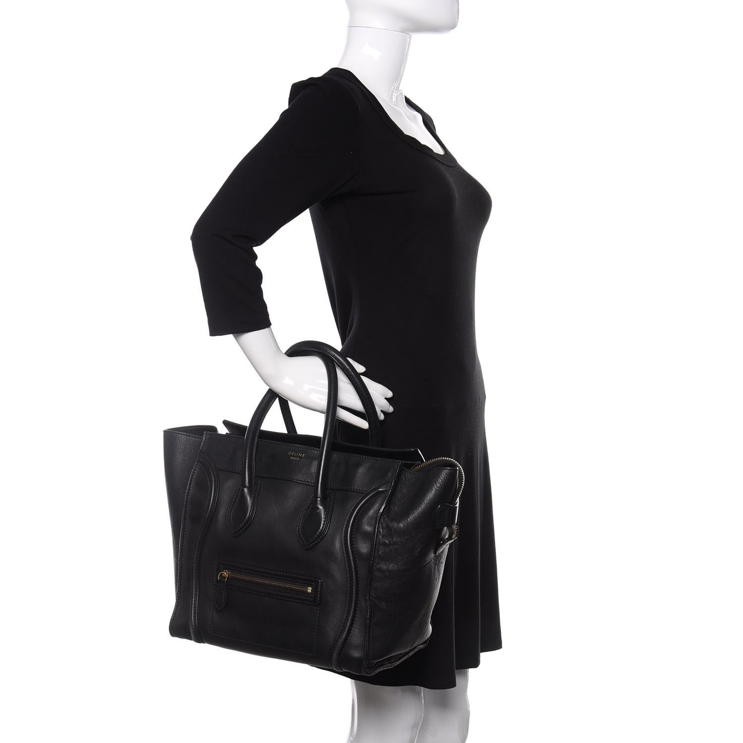 Smooth Calfskin Mini Luggage Black