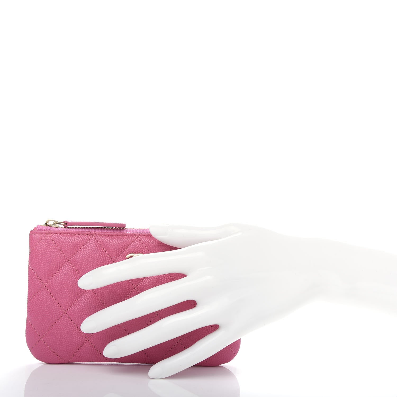 Chanel Caviar Quilted Small Cosmetic Case Pink 2 of 8