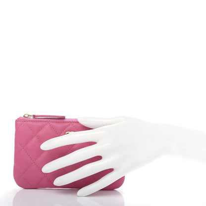 Chanel Caviar Quilted Small Cosmetic Case Pink 2 of 8