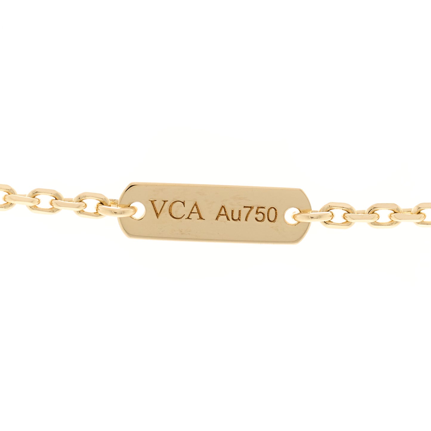 18K Yellow Gold Carnelian Vintage Alhambra Pendant Necklace