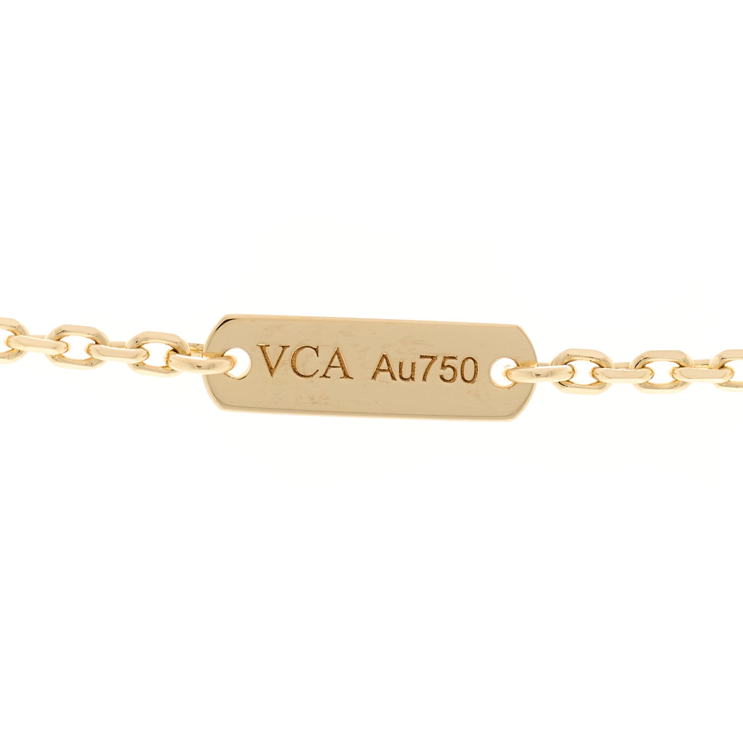 Van Cleef & Arpels 18K Yellow Gold Carnelian Vintage Alhambra Pendant Necklace 5 of 5
