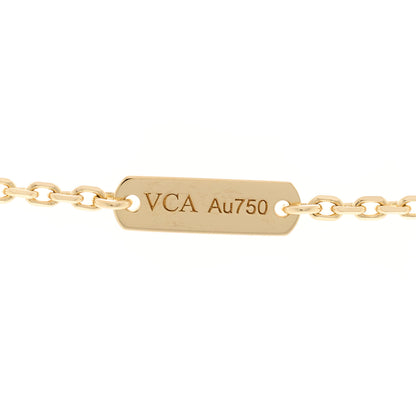 Van Cleef & Arpels 18K Yellow Gold Carnelian Vintage Alhambra Pendant Necklace 5 of 5