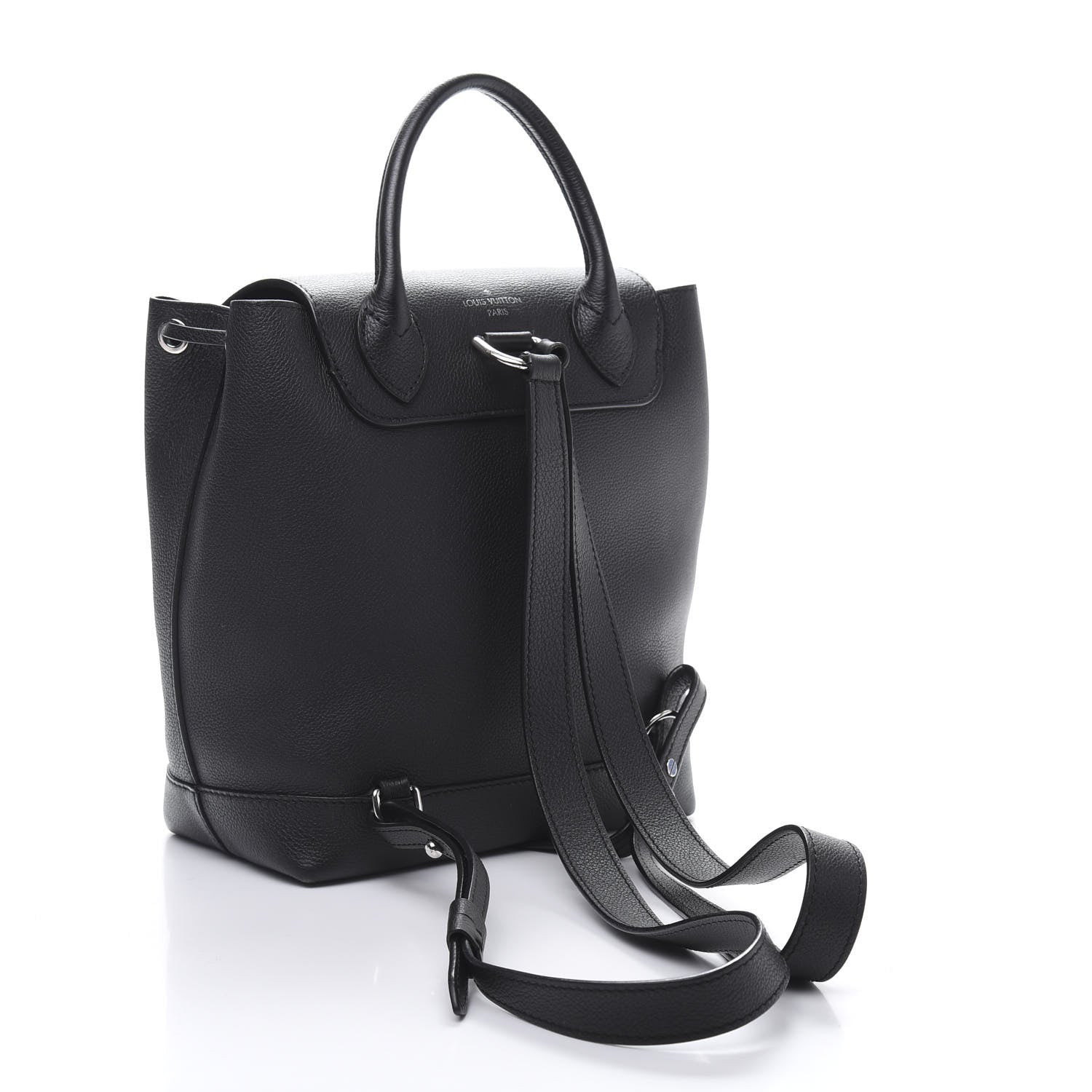 Louis Vuitton Calfskin Lockme Backpack Black 2 of 8
