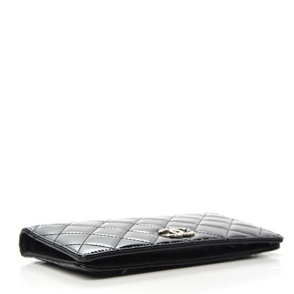 Chanel Patent Quilted Brilliant Yen Wallet Black 4 of 9