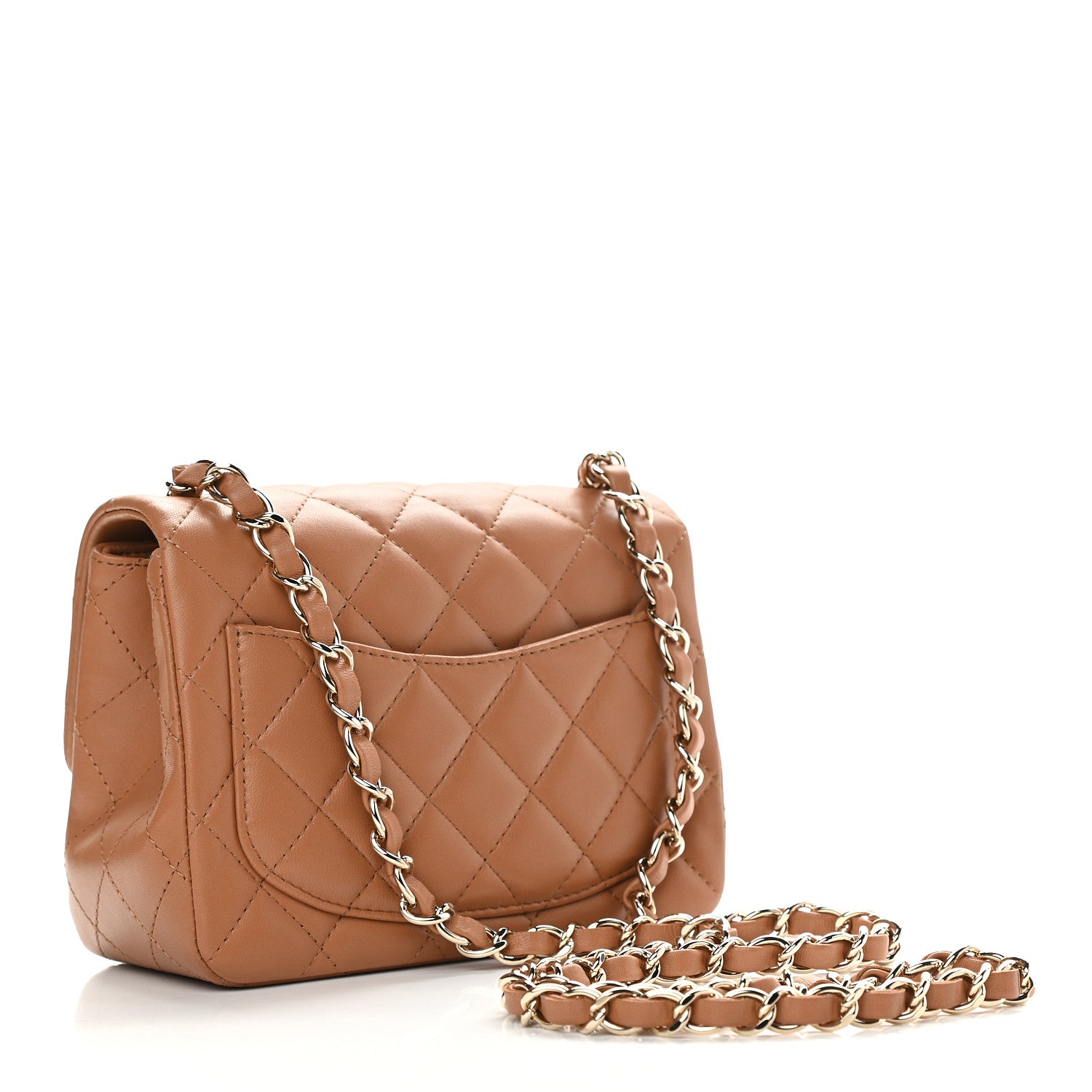 Chanel Lambskin Quilted Mini Square Flap Brown 3 of 9