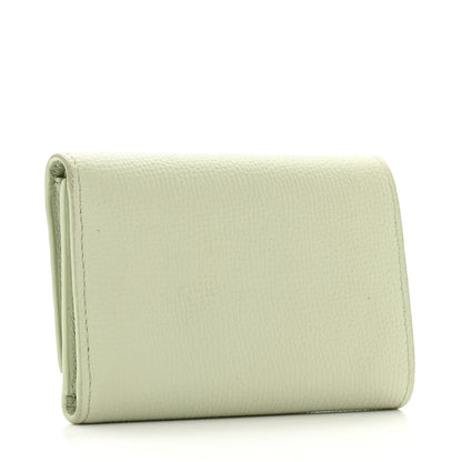 Loewe Pebble Grain Calfskin Anagram Small Vertical Wallet Green 3 of 10
