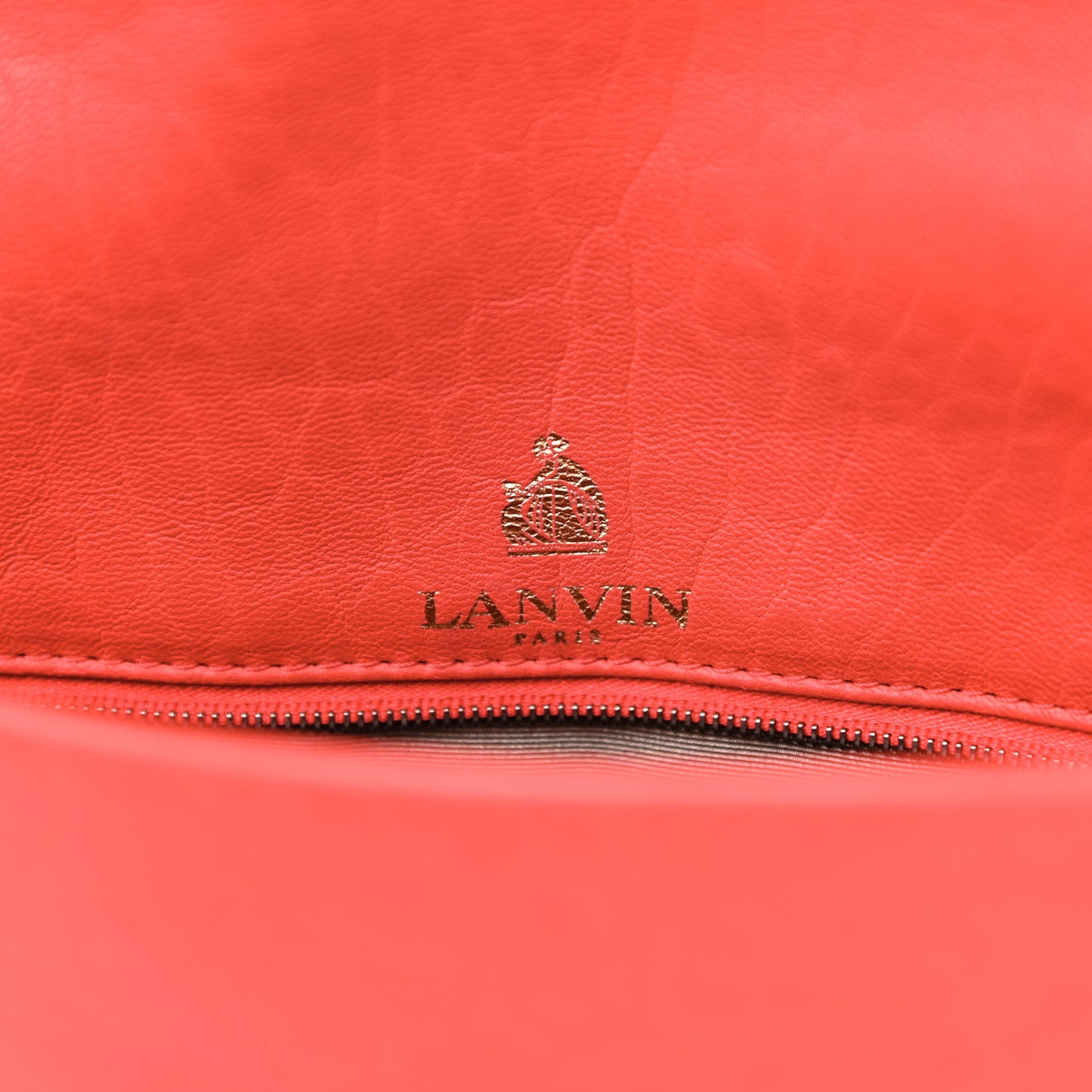 Quilted Lambskin Happy Medium Shoulder Bag Coquelicot Orange