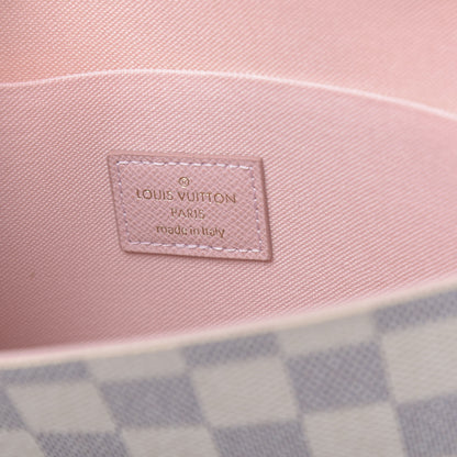 Louis Vuitton Damier Azur Pochette Felicie Chain Wallet Rose Ballerine 7 of 10