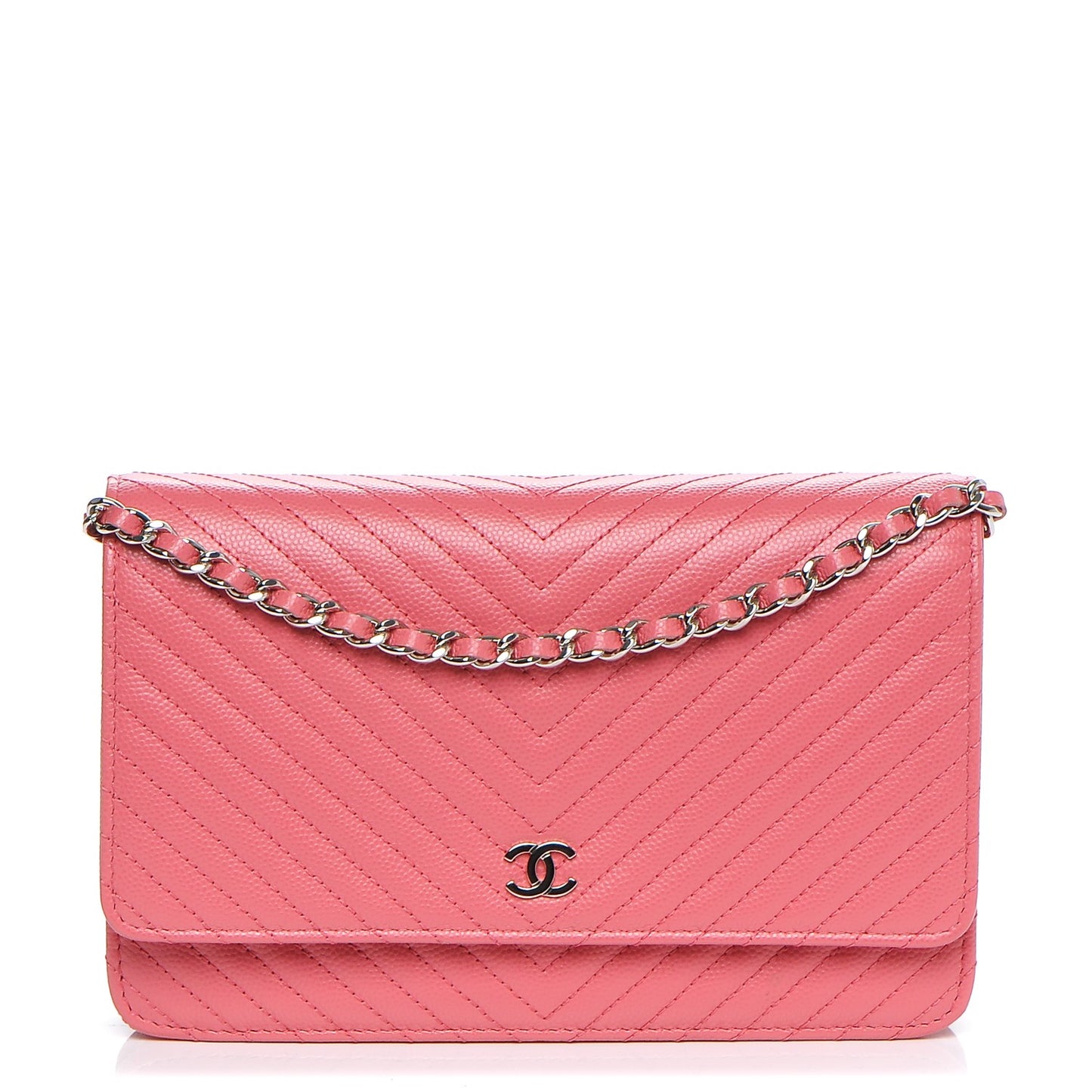 Caviar Chevron Wallet On Chain WOC Pink