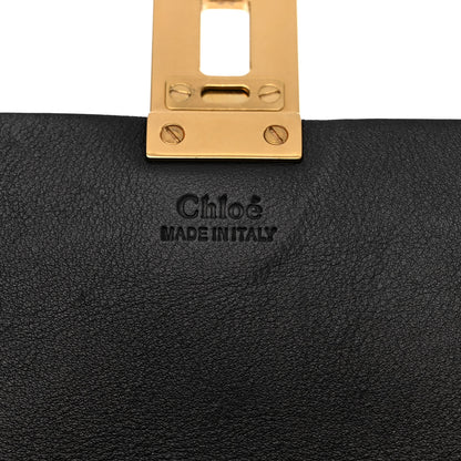 Chloe Suede Calfskin Wonder Woman Patchwork Drew Shoulder Bag Black 6 of 13