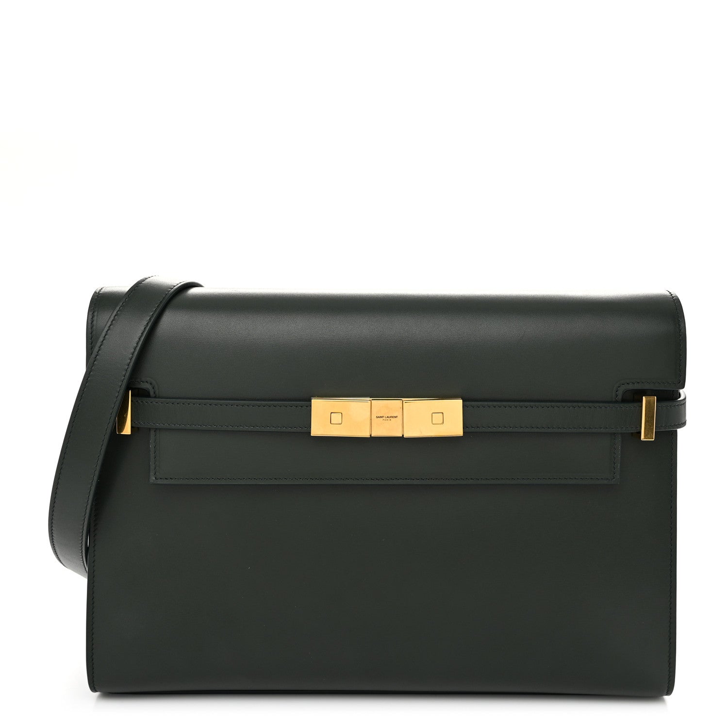 Saint Laurent Smooth Calfskin Medium Manhattan Shoulder Bag Dark Green 1 of 10