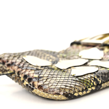 Fendi Snakeskin Mirror Baguette Shoulder Bag 7 of 9