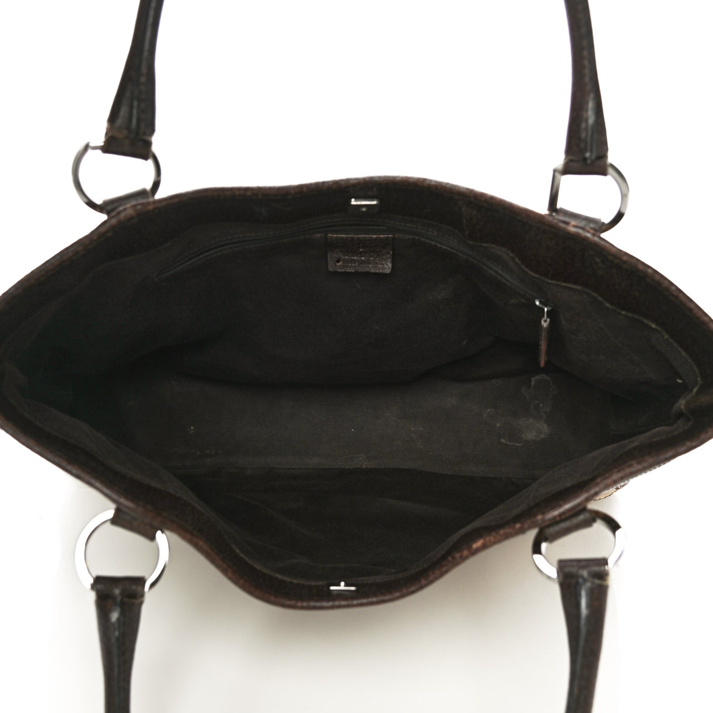 Monogram Signature Tote Dark Brown