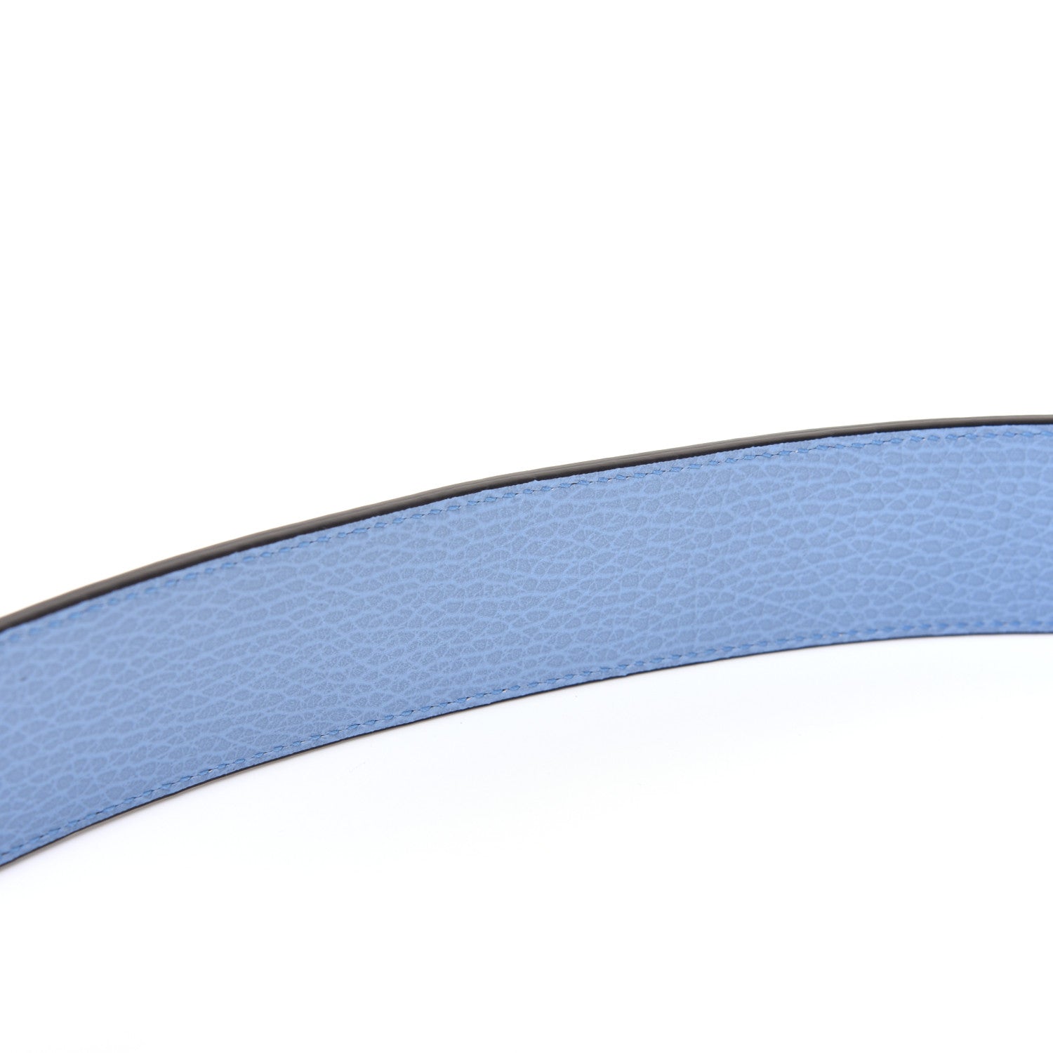 Gucci Dollar Calfskin 1973 Reversible Belt 80 32 Black Mineral Blue 6 of 9