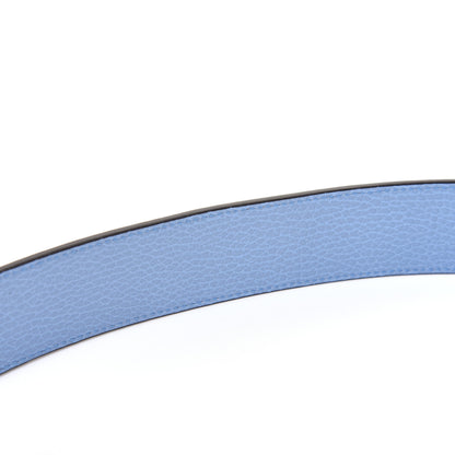 Gucci Dollar Calfskin 1973 Reversible Belt 80 32 Black Mineral Blue 6 of 9