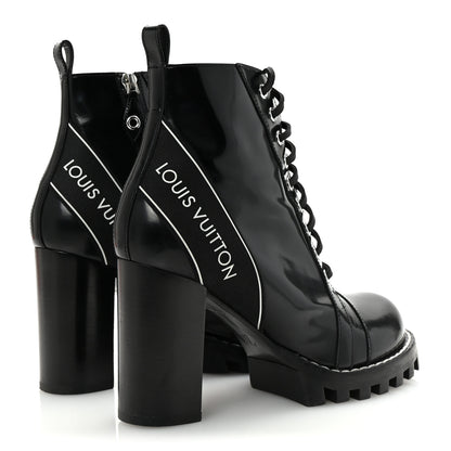 Louis Vuitton Glazed Calfskin Star Trail Ankle Boots 39 Black 5 of 8