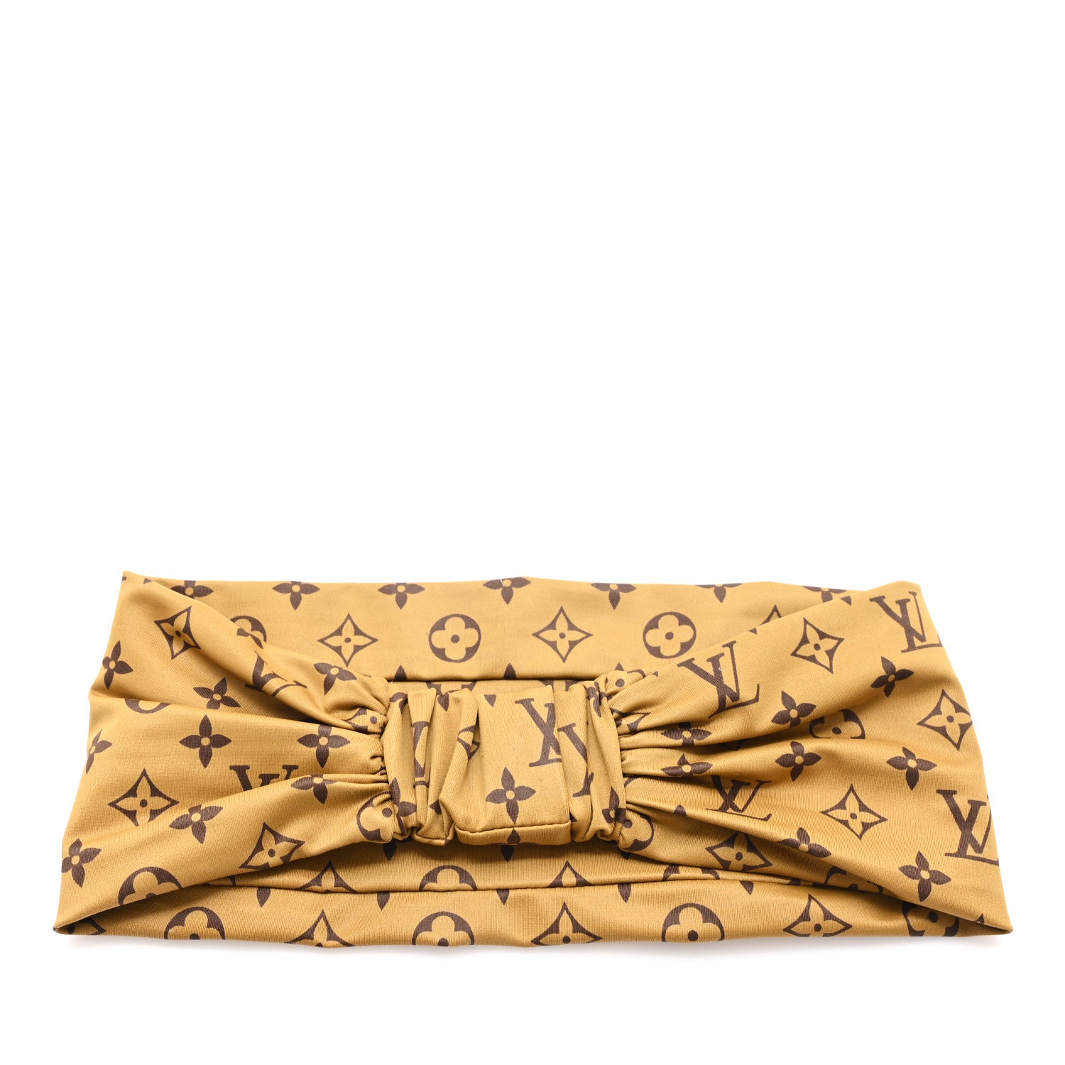 Louis Vuitton Silk Monogram Headband Brown 3 of 4