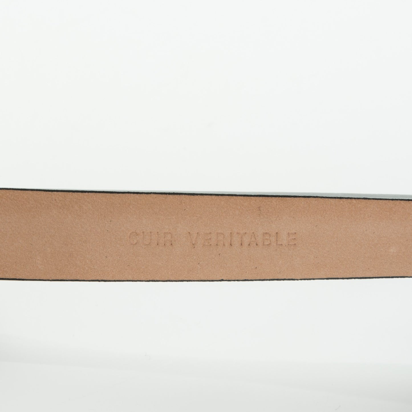 Lambskin CC Logo Skinny Belt 80 32 Black