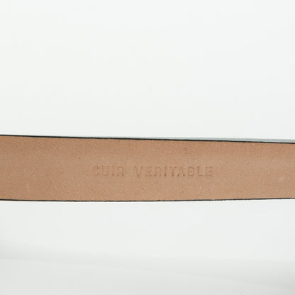 Chanel Lambskin CC Logo Skinny Belt 80 32 Black 5 of 7