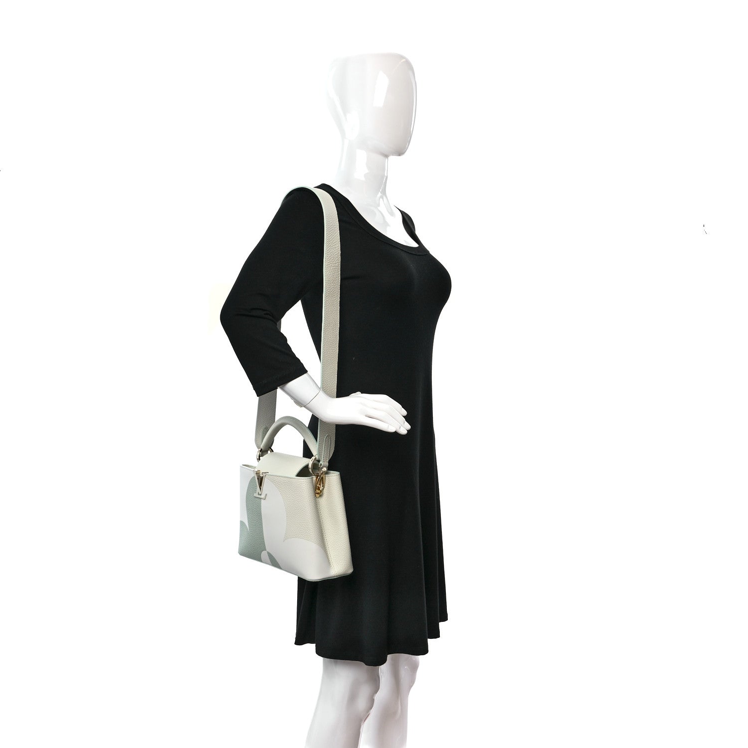 Louis Vuitton Taurillon Monogram Flower Capucines BB Jade 2 of 8