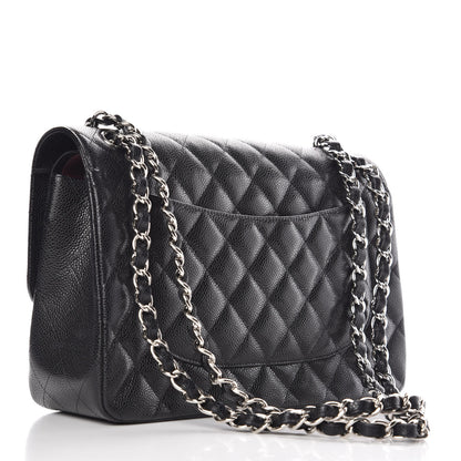 Chanel Caviar Quilted Jumbo Double Flap Black 3 of 10