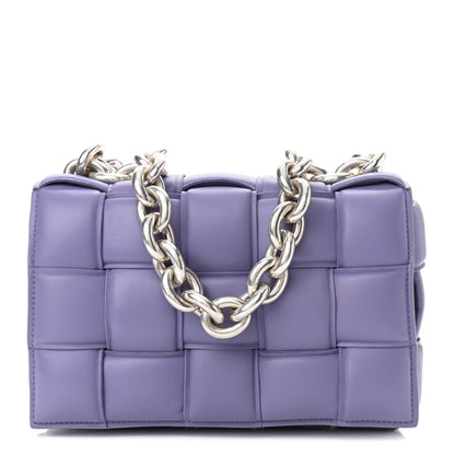 Bottega Veneta Lambskin Maxi Intreccio Padded Chain Cassette Crossbody Bag Lavender 1 of 10