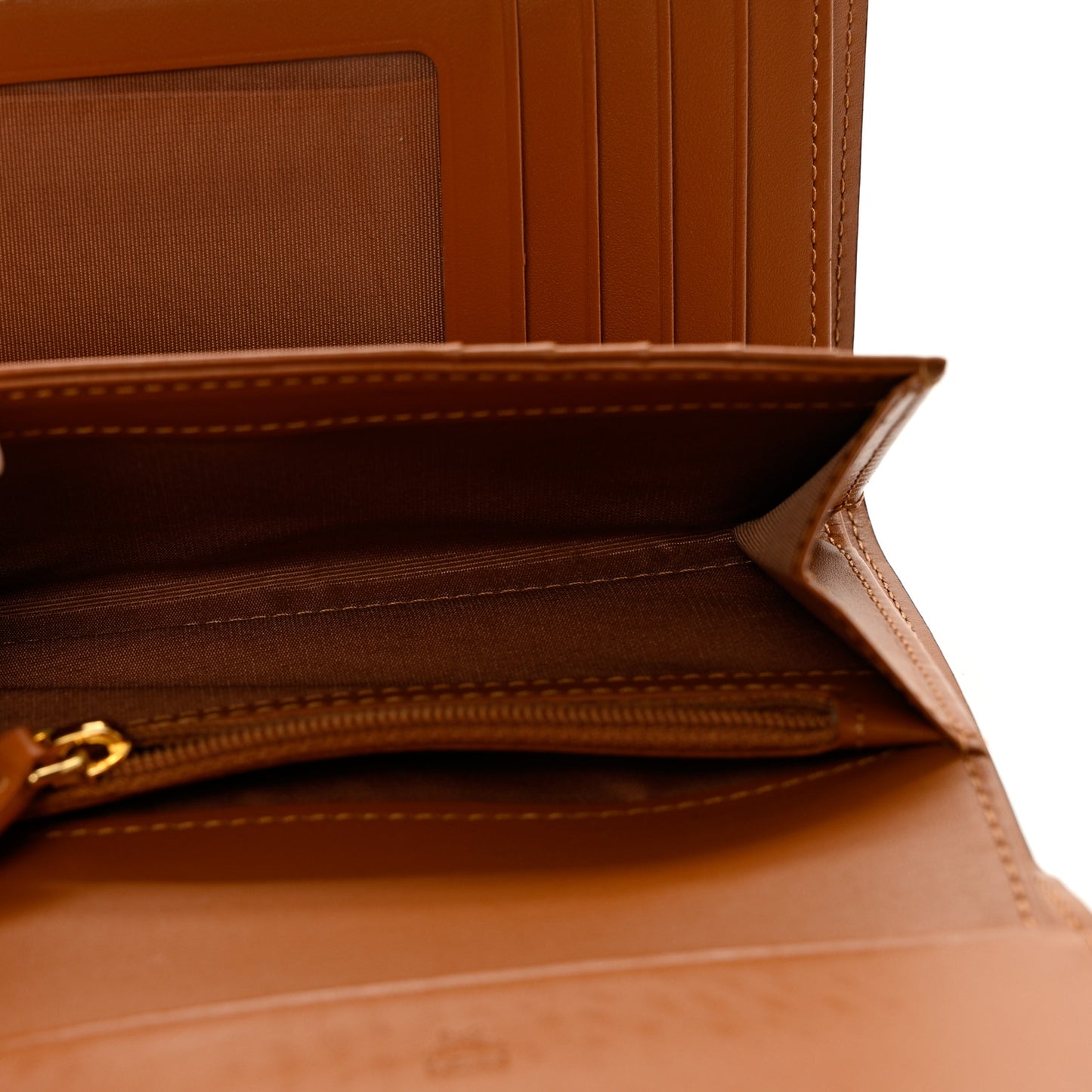 Visetos Tri-Fold Wallet Cognac