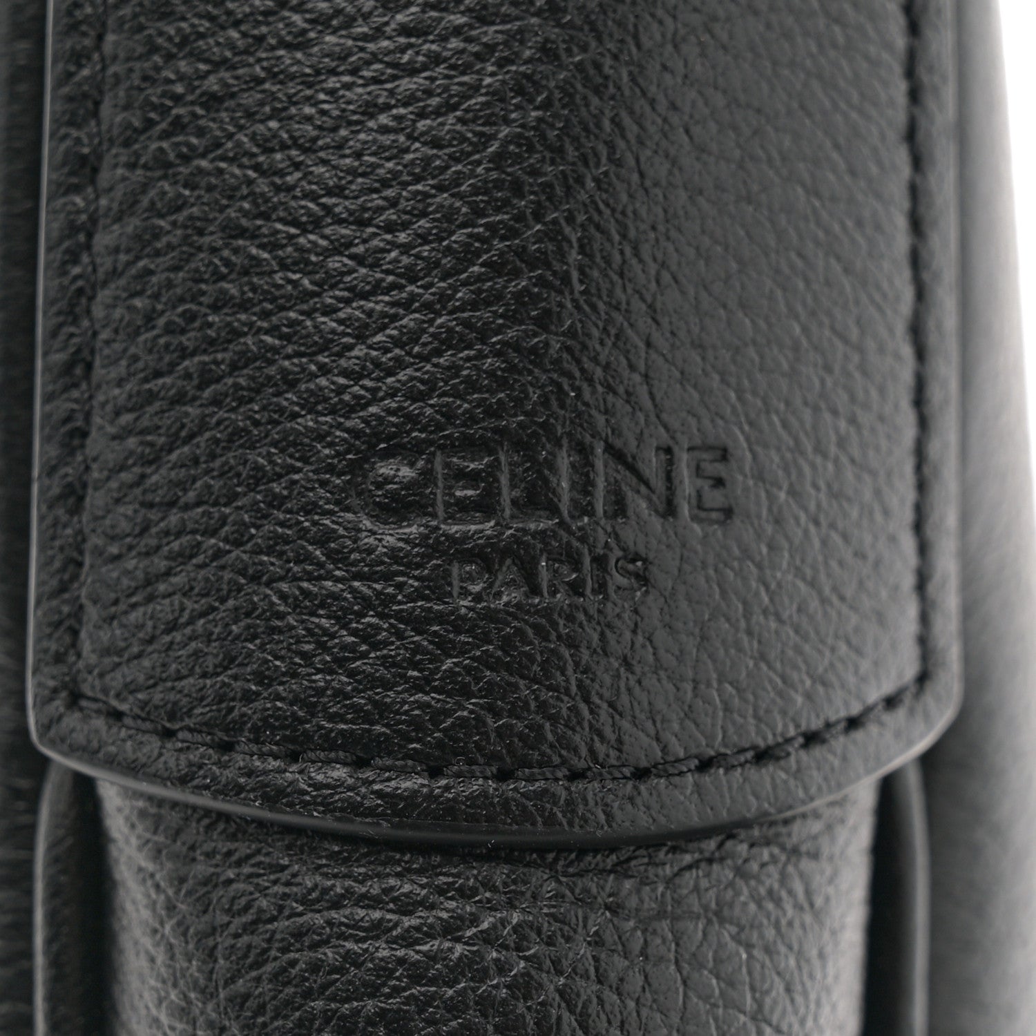 Celine Supple Calfskin Cuir Triomphe Small Heloise Shoulder Bag Black 6 of 10