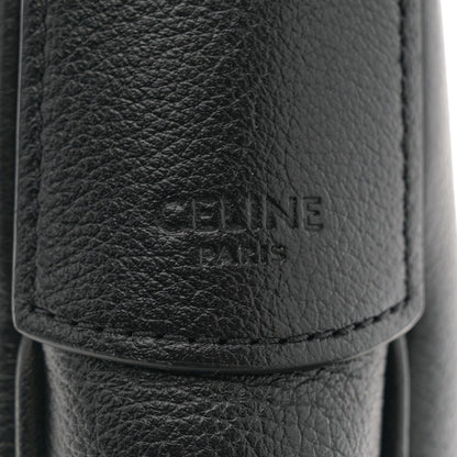 Celine Supple Calfskin Cuir Triomphe Small Heloise Shoulder Bag Black 6 of 10