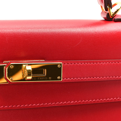Hermes Tadelakt Kelly Sellier 32 Rouge Vif 10 of 12