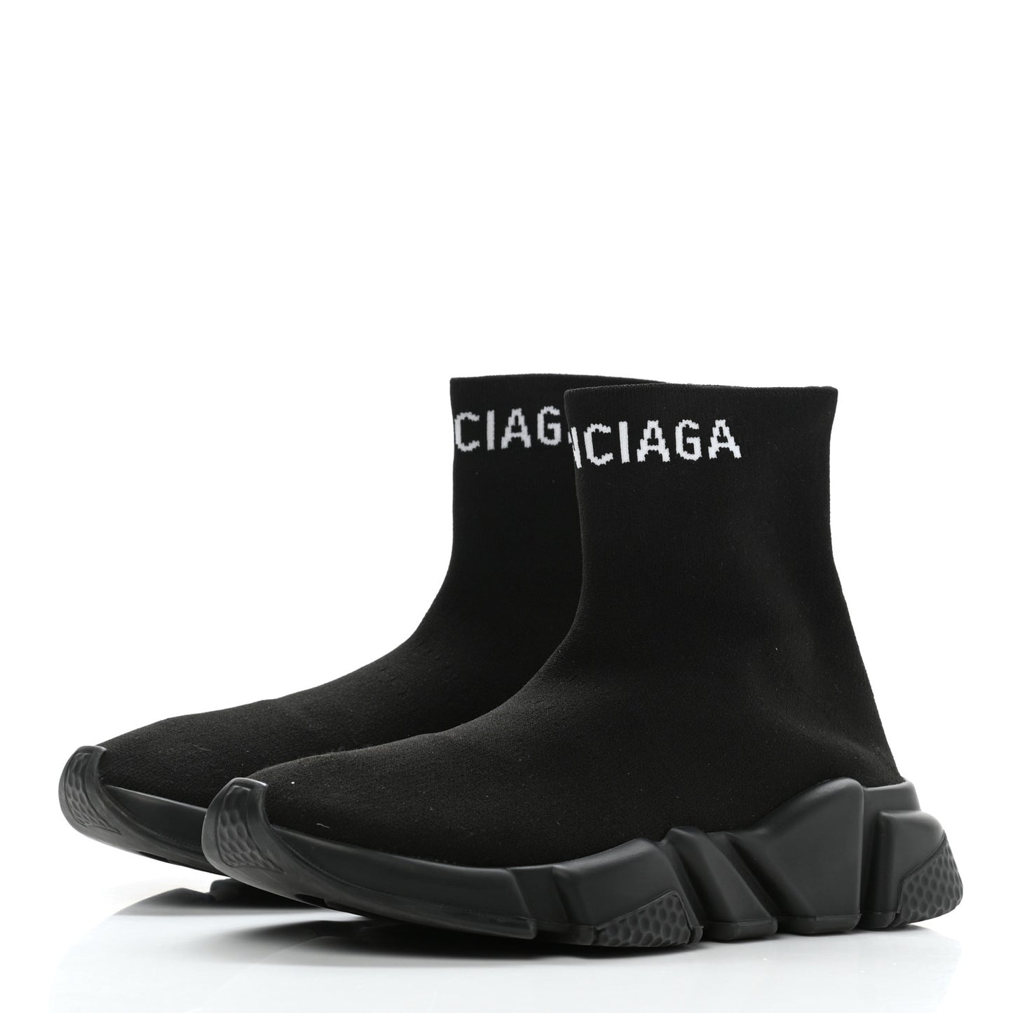 Neoprene Knit Logo Womens Hi Speed Sneakers 36 Black