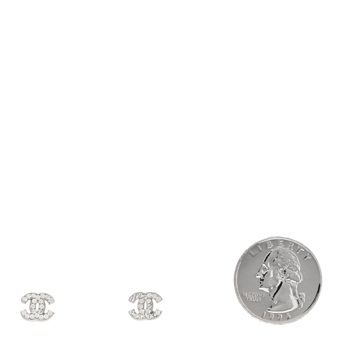 Crystal Mini Timeless CC Earrings Silver