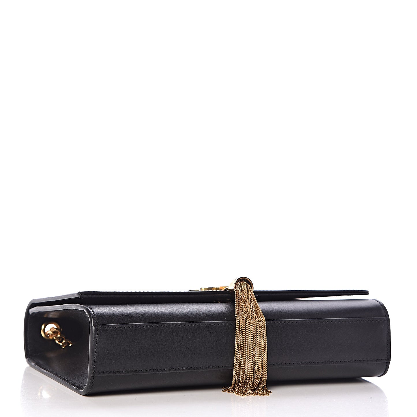 Smooth Calfskin Medium Classic Monogram Kate Tassel Satchel Black