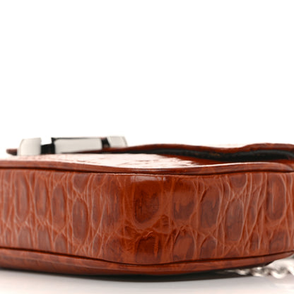 Marc Jacobs Calfskin Crocodile Embossed Mini The J Marc Shoulder Bag Spice Brown 9 of 10