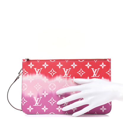 Louis Vuitton Monogram Escale Neverfull MM GM Pochette Rouge 2 of 7