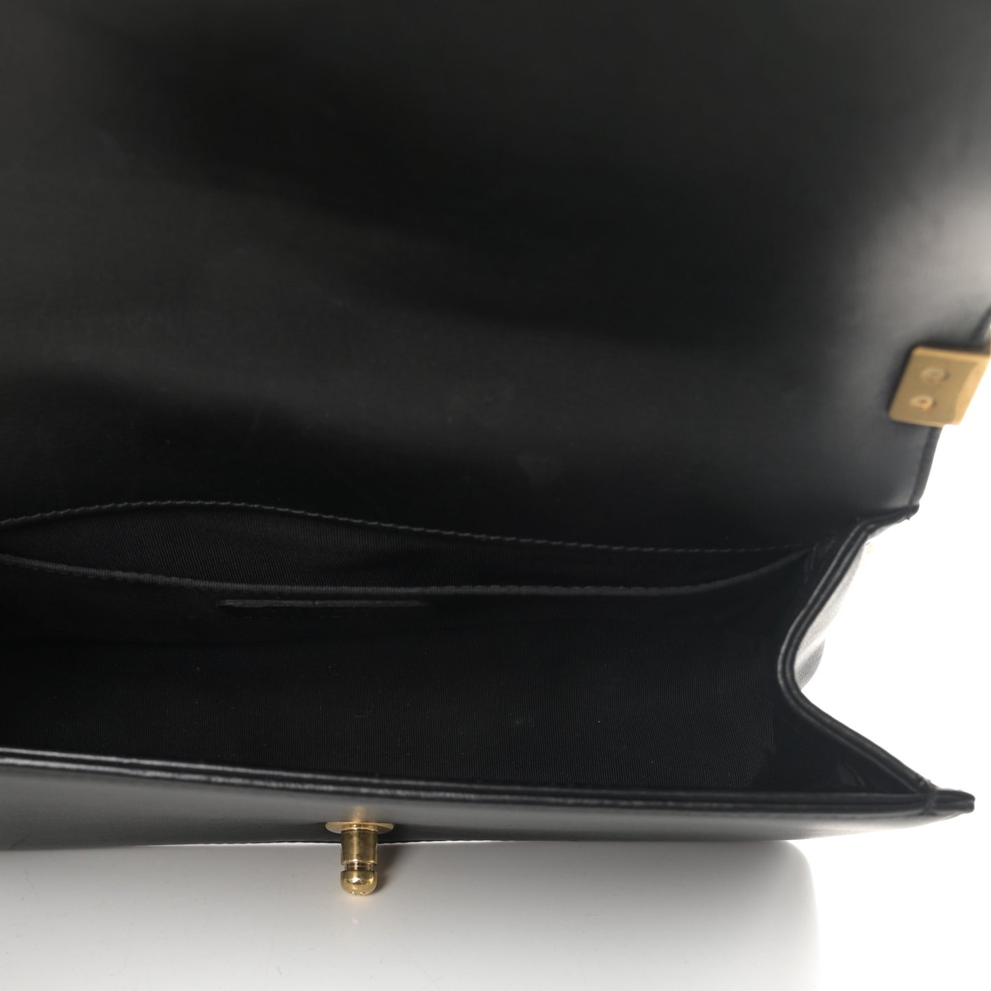 Lambskin Quilted Medium Boy Flap Black